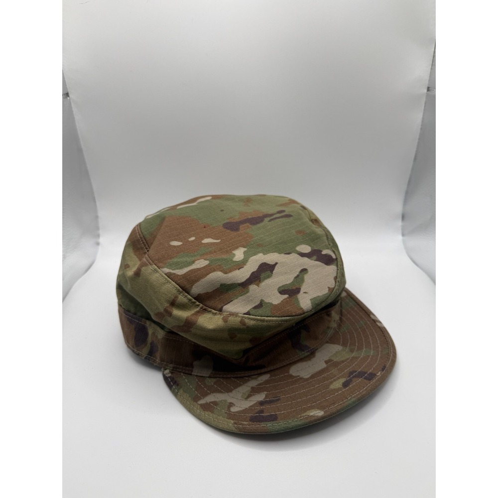 US Army OCP Patrol Hat Mens Green Brown Camouflage Water Repellent Fitted Cap